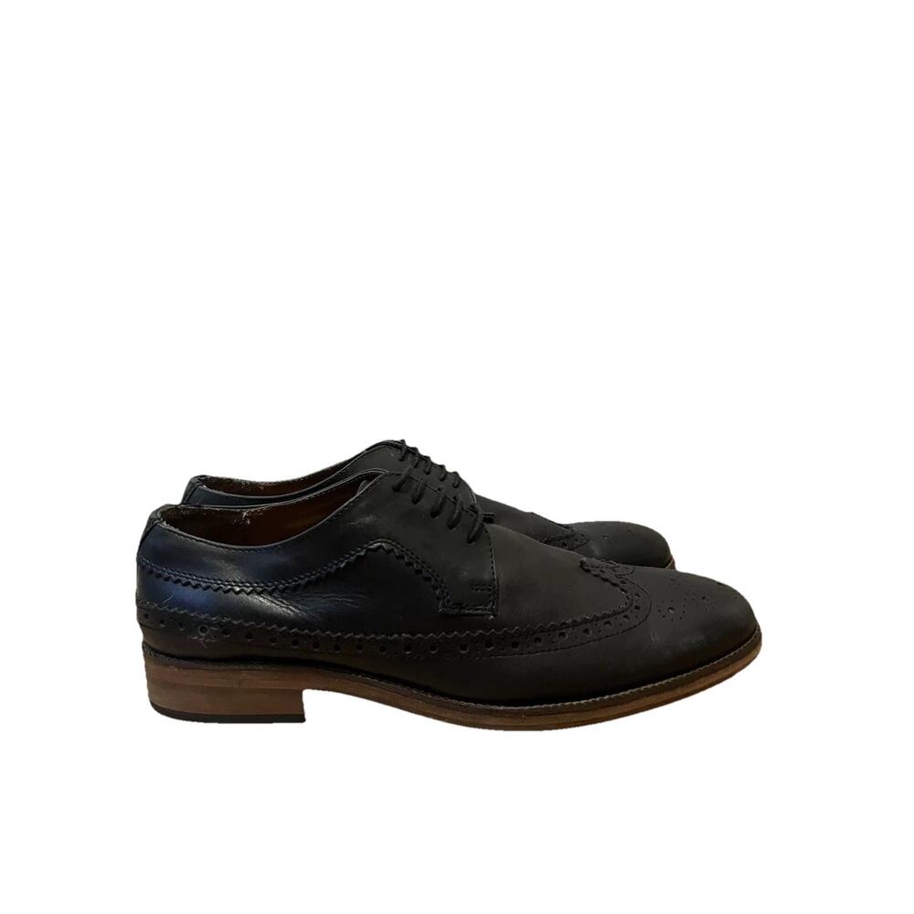 Men’s Real Leather Brogues Black Shoes US 10